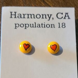 Murano Glass Hearts Earrings